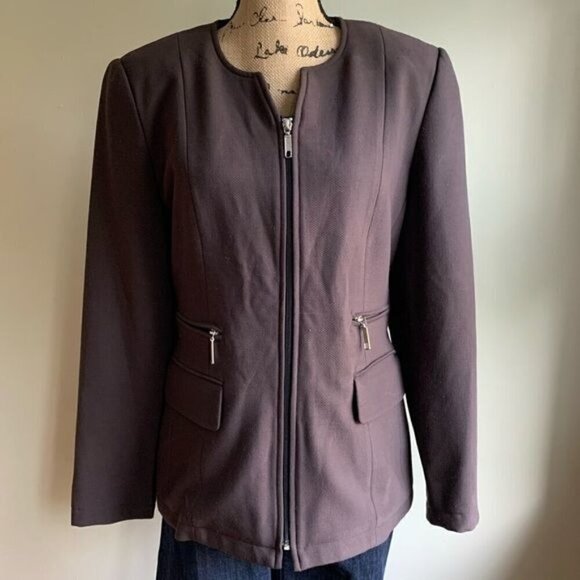 Philippe Adec Jackets & Blazers - Philippe Adec brown blazer jacket size 8 suit jacket